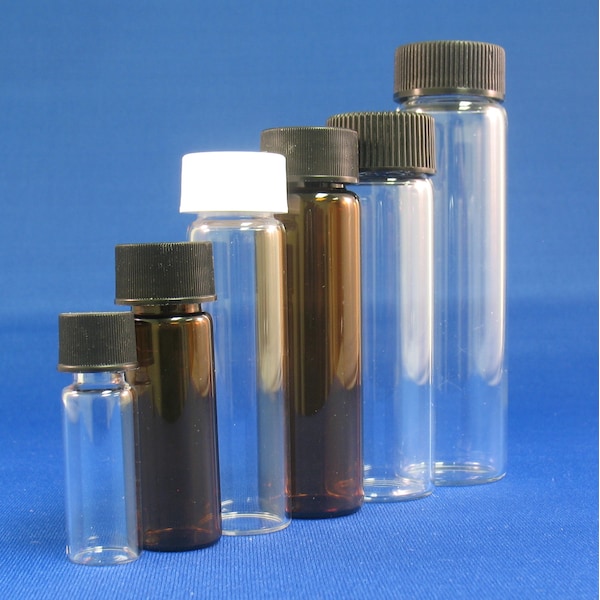 Amb 12x35mm Vial, 8-425mm Black PP Solid Top Cap, PTFE/F217, PK100
